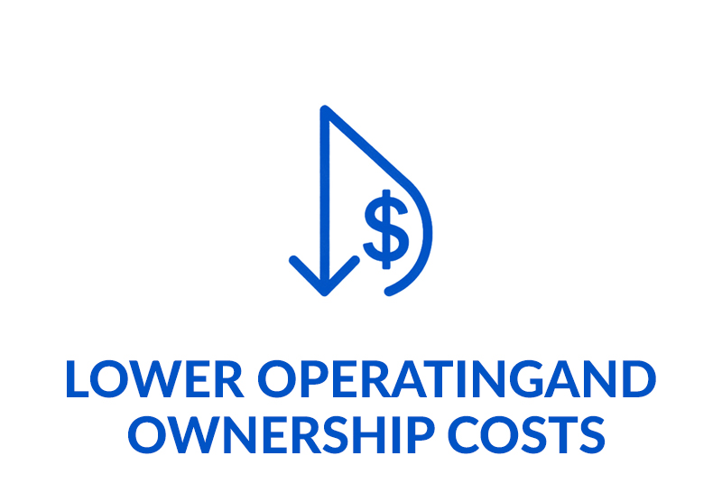 LOWER OPERATING AND OWNERSHIP COSTS.